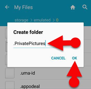how to hide photos on android without app