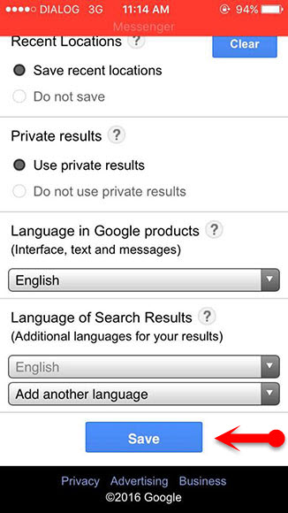 Google_Save_Search_settings_on _Phone