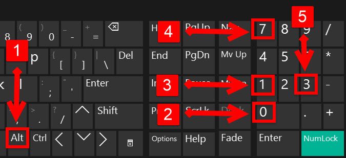 Create a invisible character using computer Keyboard