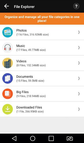 Systweak Android Cleaner File Explorer