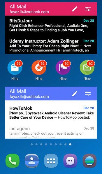 android email widget