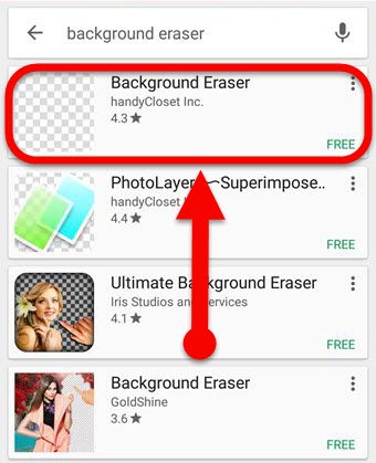 Background Eraser App for Android (Free download Google Play or APK)