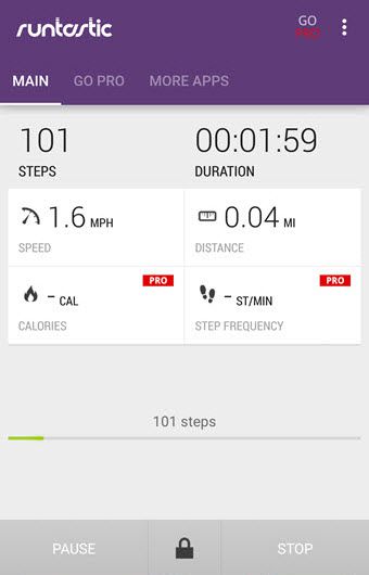 Runtastic Pedometer app