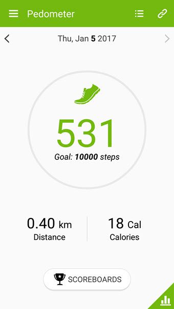 step counter app for Samsung Galaxy