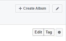 Facebook Edit album button