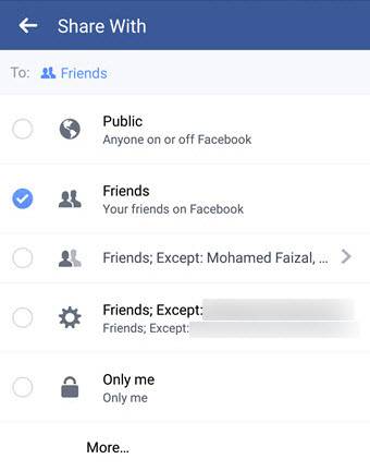 Make your Facebook post private on Mobile