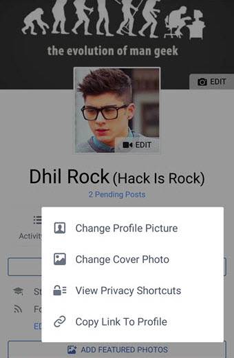View Privacy Shortcuts on Facebook App