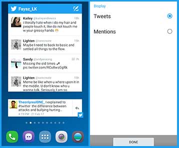 android twitter widget