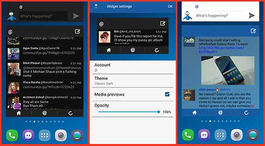 best twitter widget android Tweetcaster