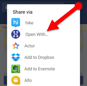 open facebook app from browser