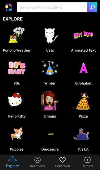 GIPHY Sticker app