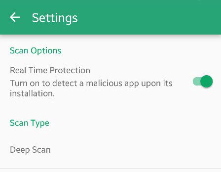 Systweak Anti-Malware app settings