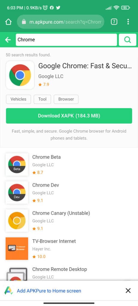 Download Chrome APK XAPK from APKPure