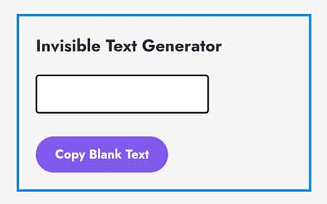 Invisible Text Generator