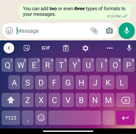 WhatsApp Text Formatting