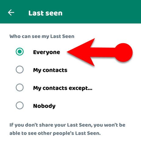 How to make your WhatsApp last seen visible to all WhatsApp users.