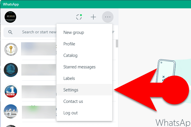 whatsapp desktop settings