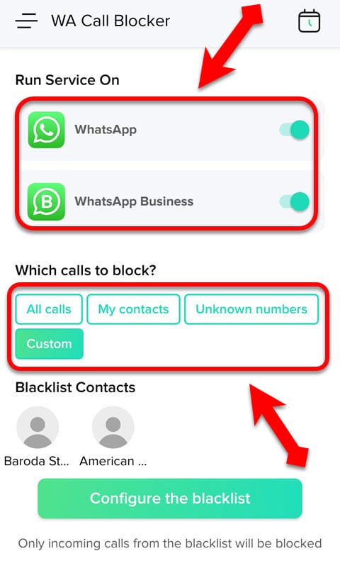 App to disable WhatsApp calls