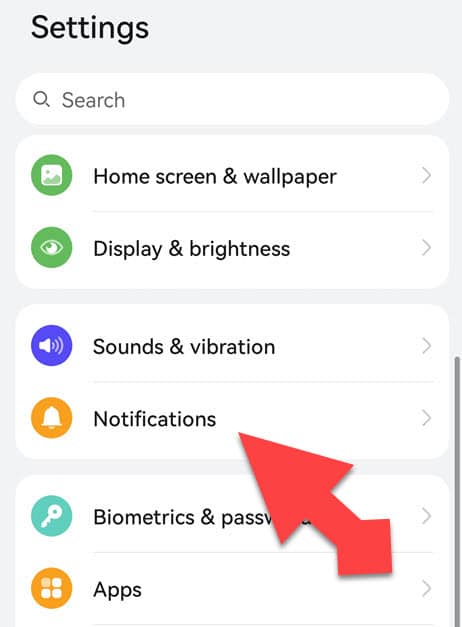 Android Notifications Settings