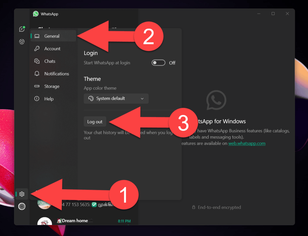 How To Log Out Of WhatsApp On Desktop Windows 11