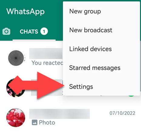 WhatsApp Settings Light Theme