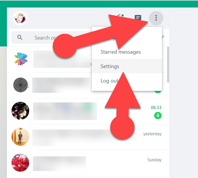 WhatsApp Web Settings