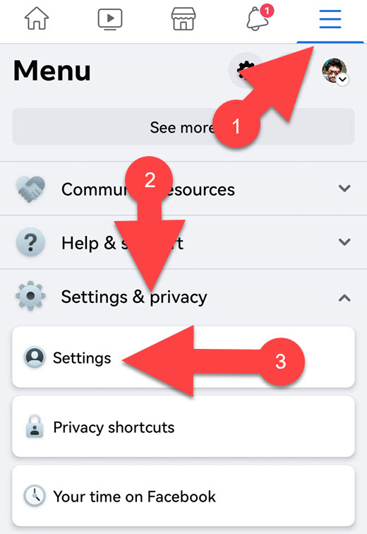 Facebook Privacy and settings in Android app