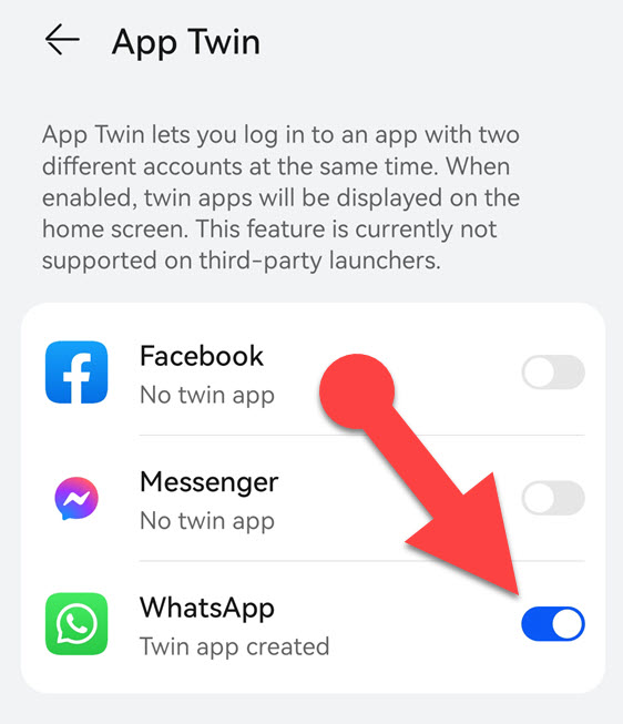 How to use 2 WhatsApp accounts in Huawei phone
