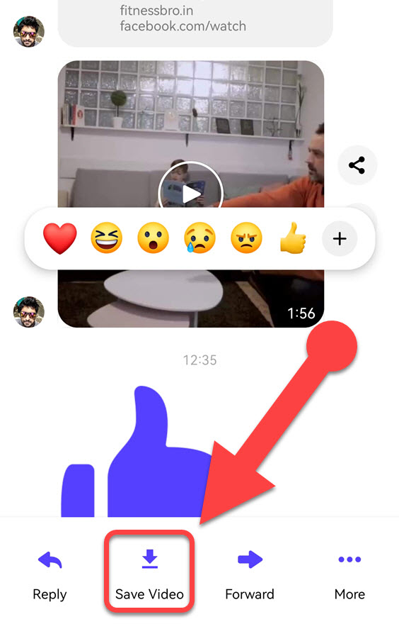 Save a Video from Facebook Messenger