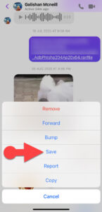 save videos from FB messenger to iPhone