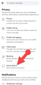 Active Status Setings on Android Facebook App
