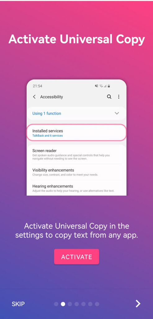 Universal app for Android